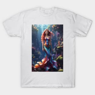 Beautiful Rainbow Colors Mermaid T-Shirt